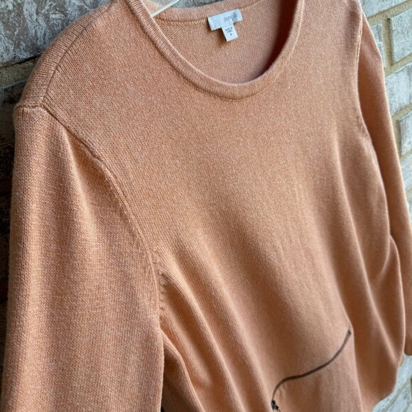 J. Jill Cotton/Cashmere Front Zipper Pocket Sweater Women's Size M - Picture 6 of 8